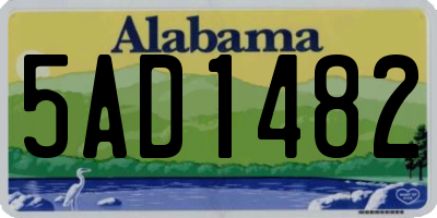 AL license plate 5AD1482
