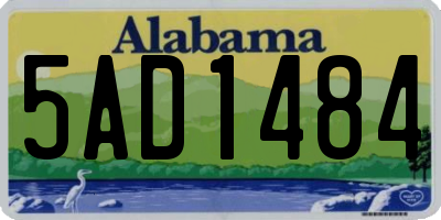 AL license plate 5AD1484