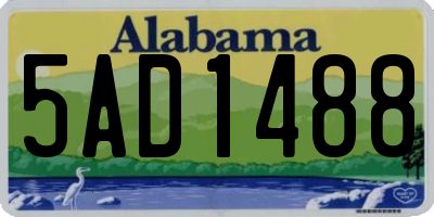AL license plate 5AD1488