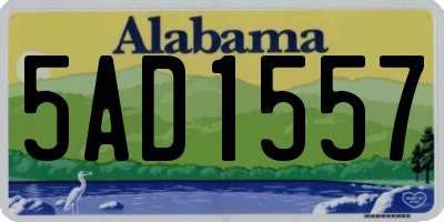 AL license plate 5AD1557