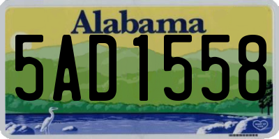 AL license plate 5AD1558