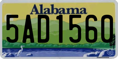 AL license plate 5AD1560