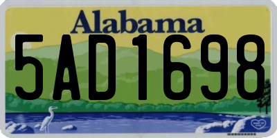 AL license plate 5AD1698