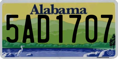AL license plate 5AD1707