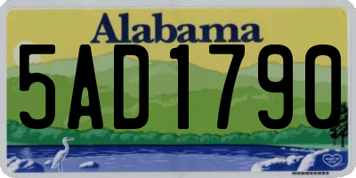 AL license plate 5AD1790
