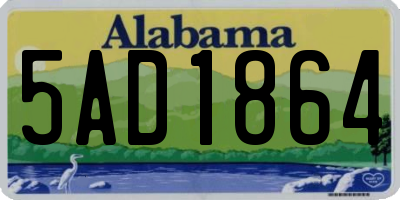 AL license plate 5AD1864
