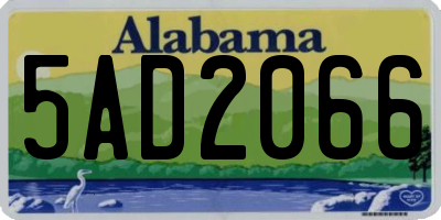 AL license plate 5AD2066