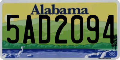 AL license plate 5AD2094