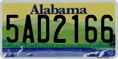 AL license plate 5AD2166