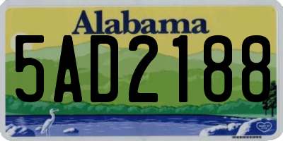 AL license plate 5AD2188