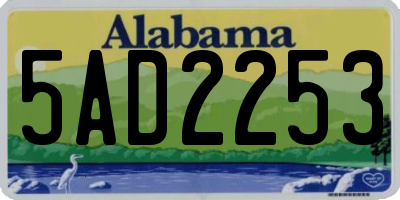 AL license plate 5AD2253
