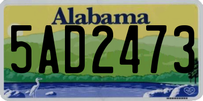 AL license plate 5AD2473