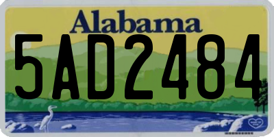 AL license plate 5AD2484