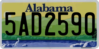 AL license plate 5AD2590