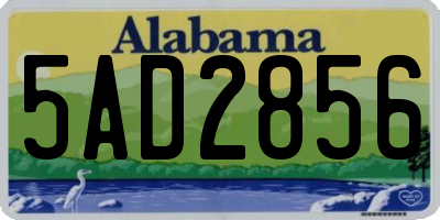 AL license plate 5AD2856