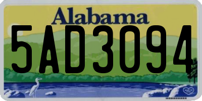 AL license plate 5AD3094