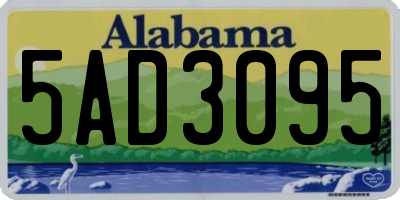 AL license plate 5AD3095