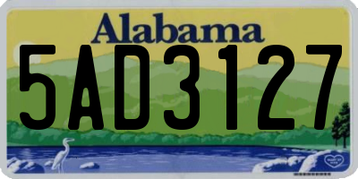 AL license plate 5AD3127