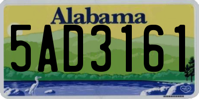 AL license plate 5AD3161