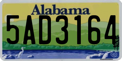 AL license plate 5AD3164
