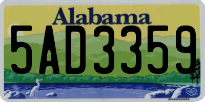 AL license plate 5AD3359
