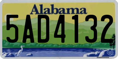 AL license plate 5AD4132