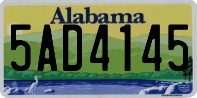 AL license plate 5AD4145