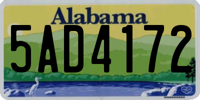 AL license plate 5AD4172