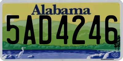 AL license plate 5AD4246