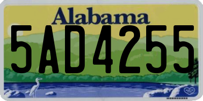 AL license plate 5AD4255