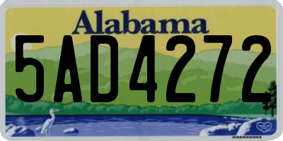 AL license plate 5AD4272