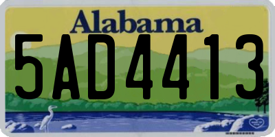 AL license plate 5AD4413