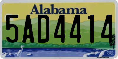 AL license plate 5AD4414