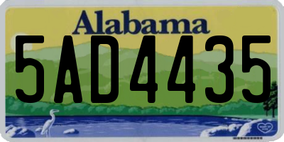 AL license plate 5AD4435