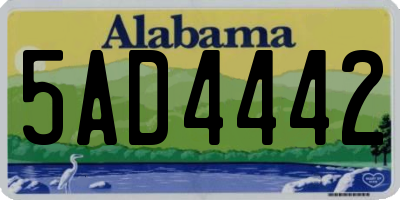 AL license plate 5AD4442