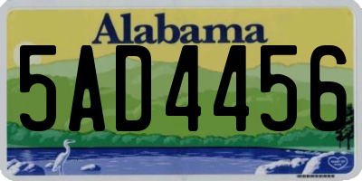 AL license plate 5AD4456