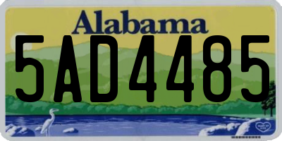 AL license plate 5AD4485