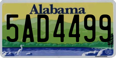 AL license plate 5AD4499