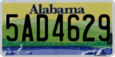 AL license plate 5AD4629