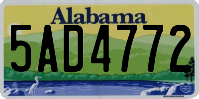 AL license plate 5AD4772