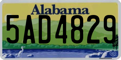 AL license plate 5AD4829