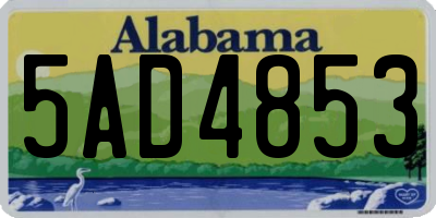 AL license plate 5AD4853