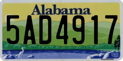 AL license plate 5AD4917