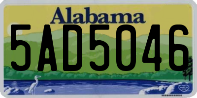 AL license plate 5AD5046