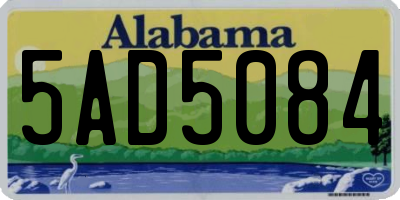 AL license plate 5AD5084