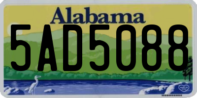 AL license plate 5AD5088