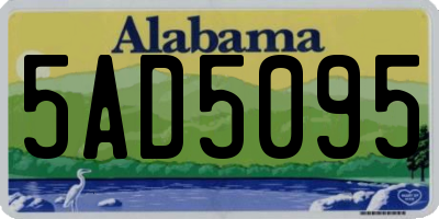 AL license plate 5AD5095