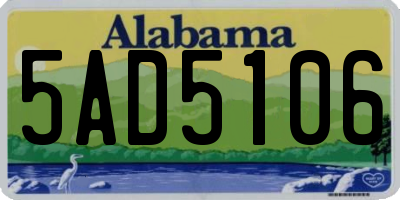 AL license plate 5AD5106