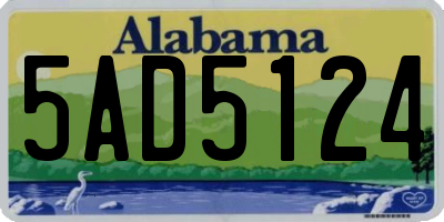 AL license plate 5AD5124