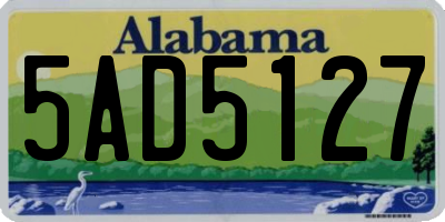 AL license plate 5AD5127